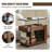 Scandinavian Walnut Wood Movable Height-Adjustable Side Table