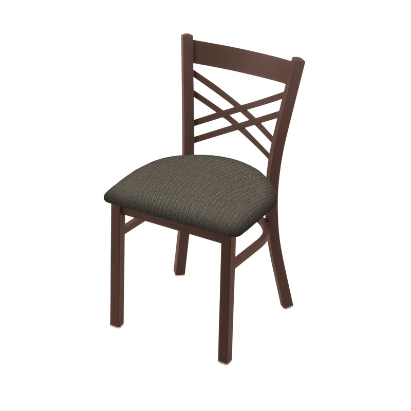 Catalina 18'' H Upholstered Metal Side Chair, Bronze, Fabric-Graph Chalice