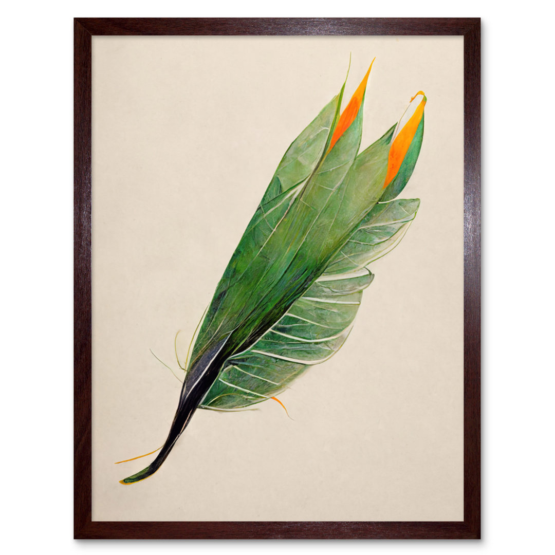 Tropical Bird Of Paradise Leaf Botanical - Print