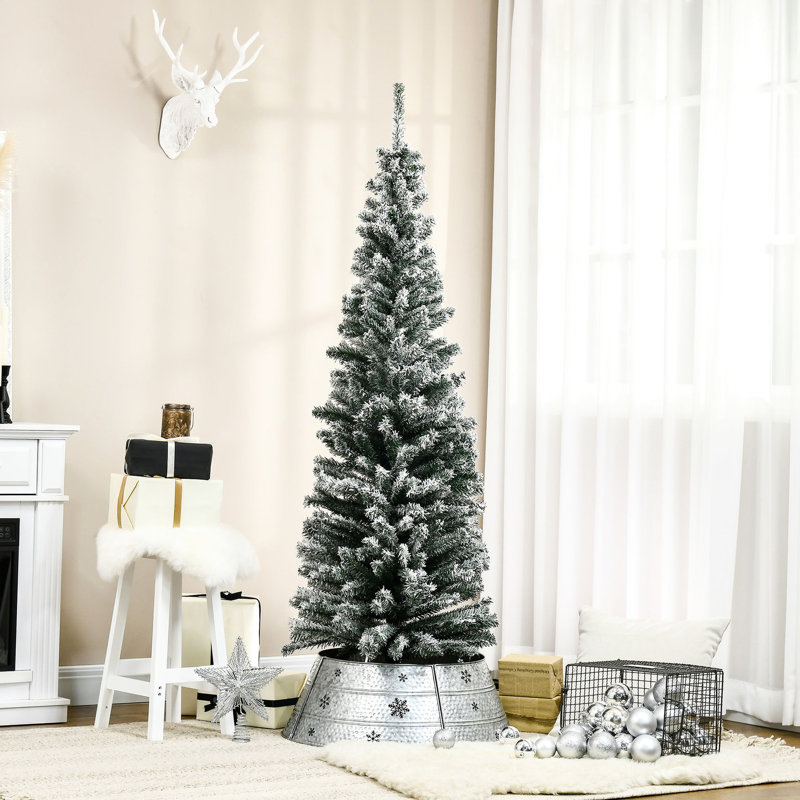 Arbre de Noël enneigé 6 pi de hauteur, 492 pointes, réaliste et enchanteur pour des vacances artificielles avec pointes Une joyeuse occasion