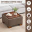 Repose-pieds de rangement carré 23,2 po avec plateau en bois-383384377-374651433