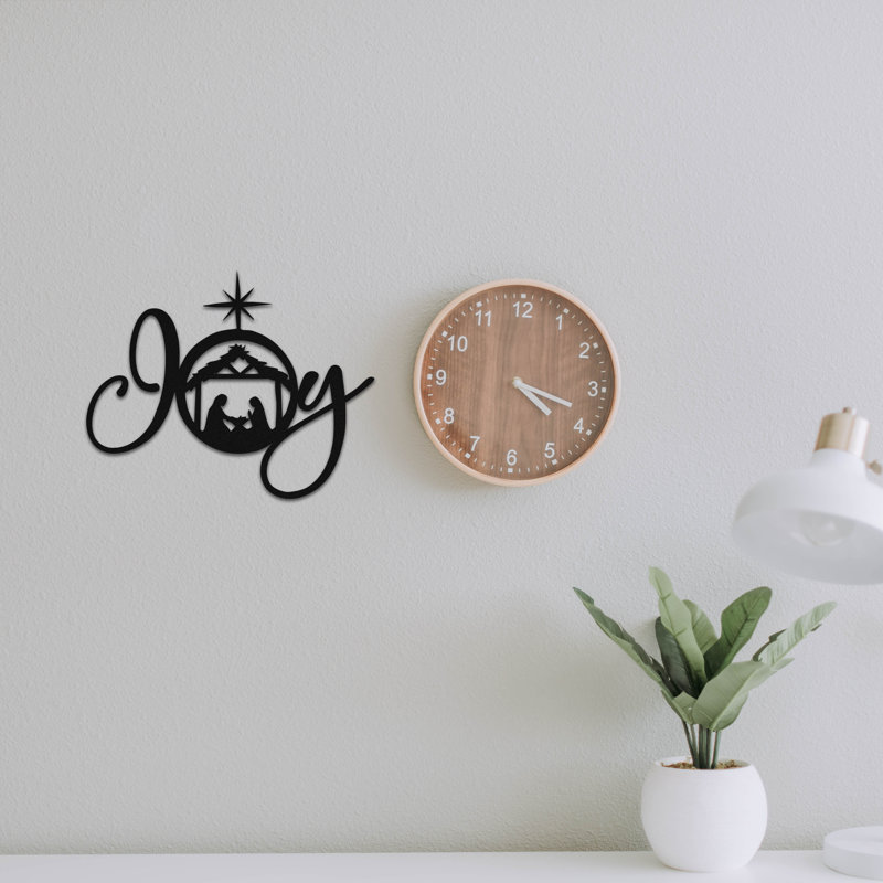 Joy Wall Décor, 13" H x 17" W x 0.06" D