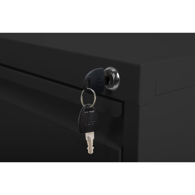 Metal Office/Home File Cabinet With Lock, 5 Drawers, Steel Construction, Tilt, Full Extension Drawers For Convenient Retrieval Modern Vertical Lockable Use, Steel, Smooth Files