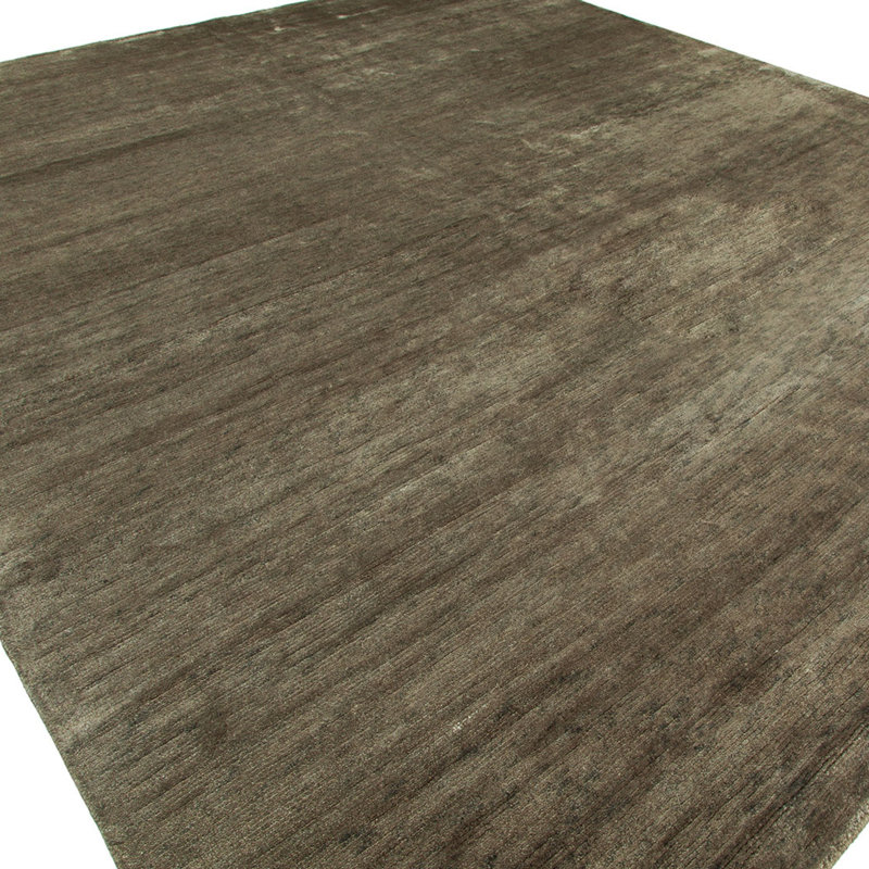 Nateasha Hand Knotted Area Rug in Brown, Runner 2'6" x 10'