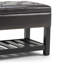 Banc de repose-pieds avec cadre en bois massif Lomond-1885670554