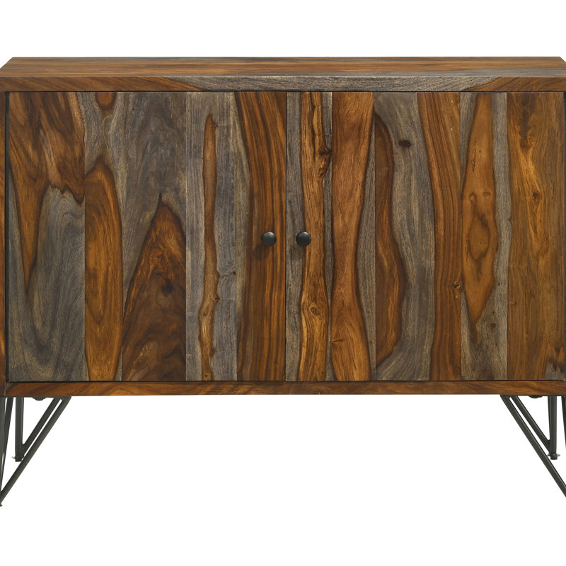 Armoire décorative grise avec grain de bois naturel, une tablette réglable, parfaite pour les espaces de vie et mesurant 30 pouces de hauteur