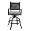 Tabouret de bar pivotant en aluminium pour patio