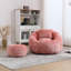 Fauteuil à billes rose de loisirs simple, coussin de haute qualité, tissu indépendant et chenille, mousse à mémoire de forme véritable, sac rond facile à installer sans assemblage