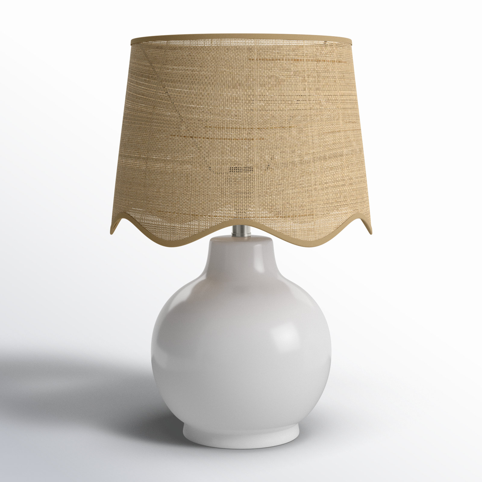 Maura Accent Table Lamp, Tan, White, 22"H x 15"W x 15"D