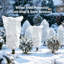 12 Pack Plant Freeze Protection Covers 120x80cm, Reusable Garden Fleece Frost Blanket Bags with Drawstring, Breathable Non Woven Fabric, Protect Potted Shrubs from Frost, Wind, Birds and Insects