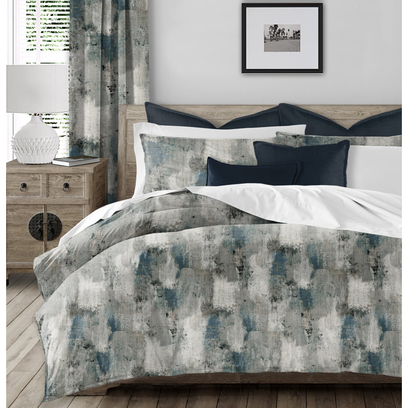 Ensemble de housse de couette, Housse simple et 1 taie décorative, Bleu