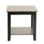 Table de bout moderne à 2 tons avec table de bout et rangement sous la table