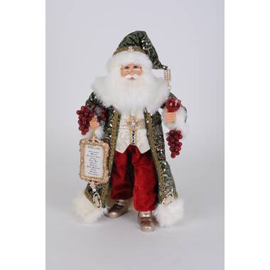 Designocracy 8091306S3 4.5 x 3 in. Santa Aroubf The World Irish Inspired Santa Wooden Ornaments, Set of 3