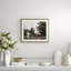 Couple On Tennis Court, Woman Jumping In Foreground Giclee Print by Getty Images