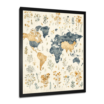 Watercolor Vintage World Map I - World Map Wall Décor