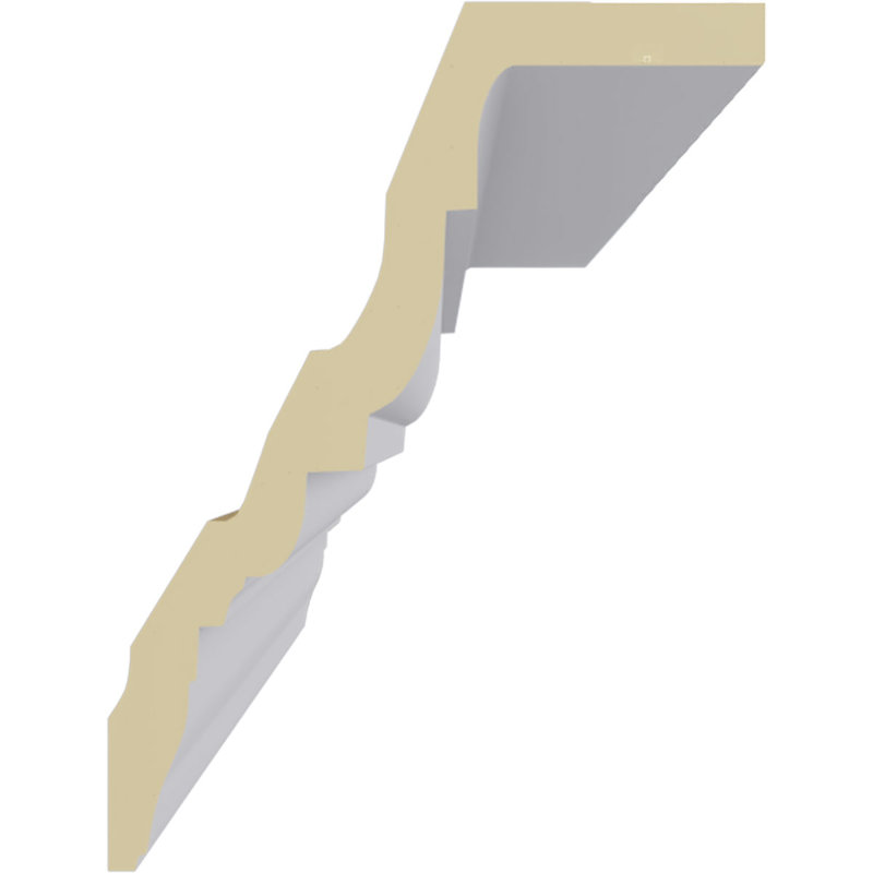 Amelia 94.5'' White Polyurethane Crown Moulding