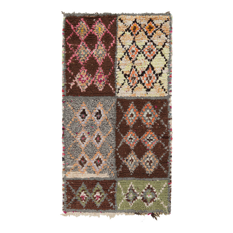 Hand Knotted Wool Geometric Area Rug
