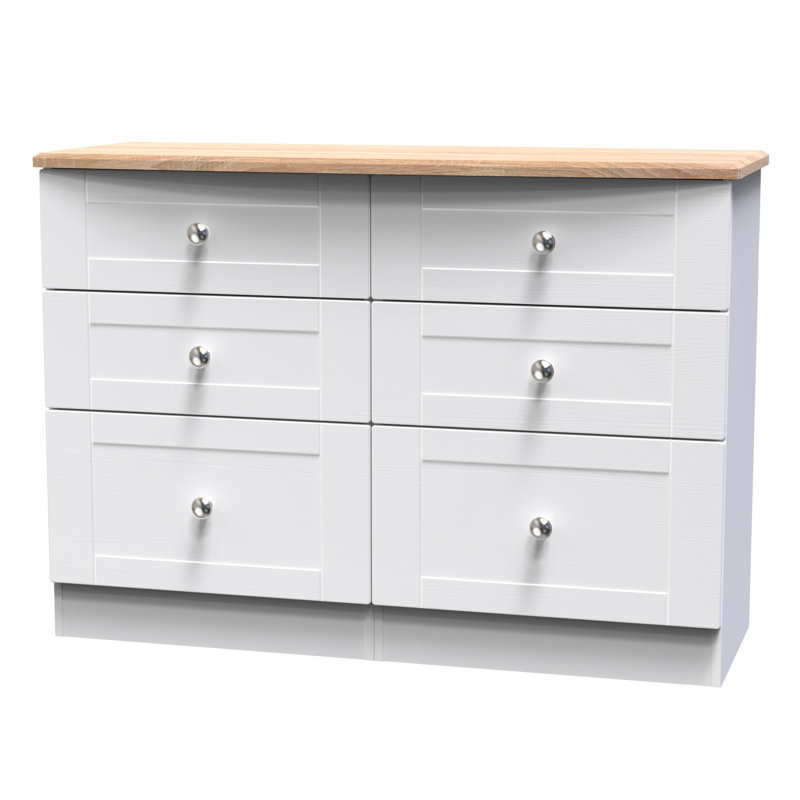 112 cm W Chest of 6 Drawers, White