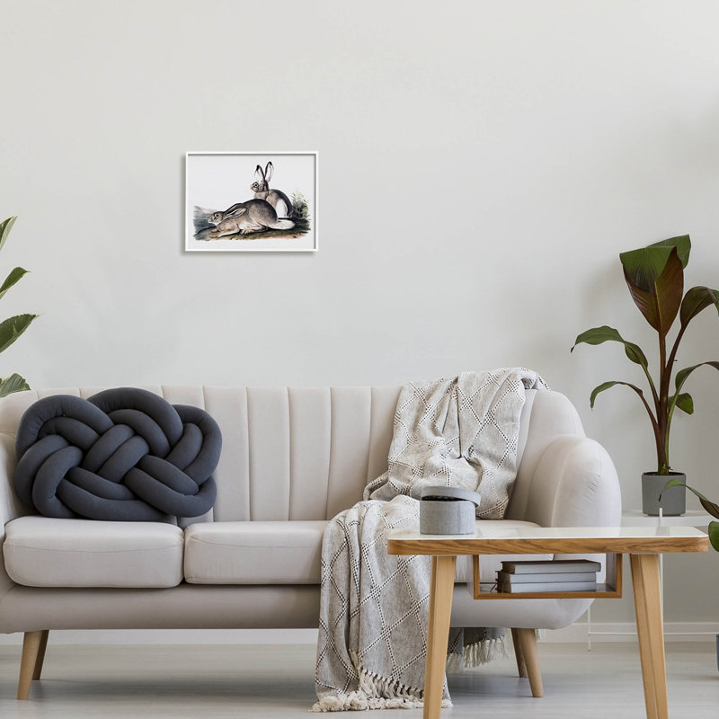 Reproduction d'art giclée par des lapins, H 11 po x l 14 po x P 1,5 po, Giclée encadrée blanc bord de mer