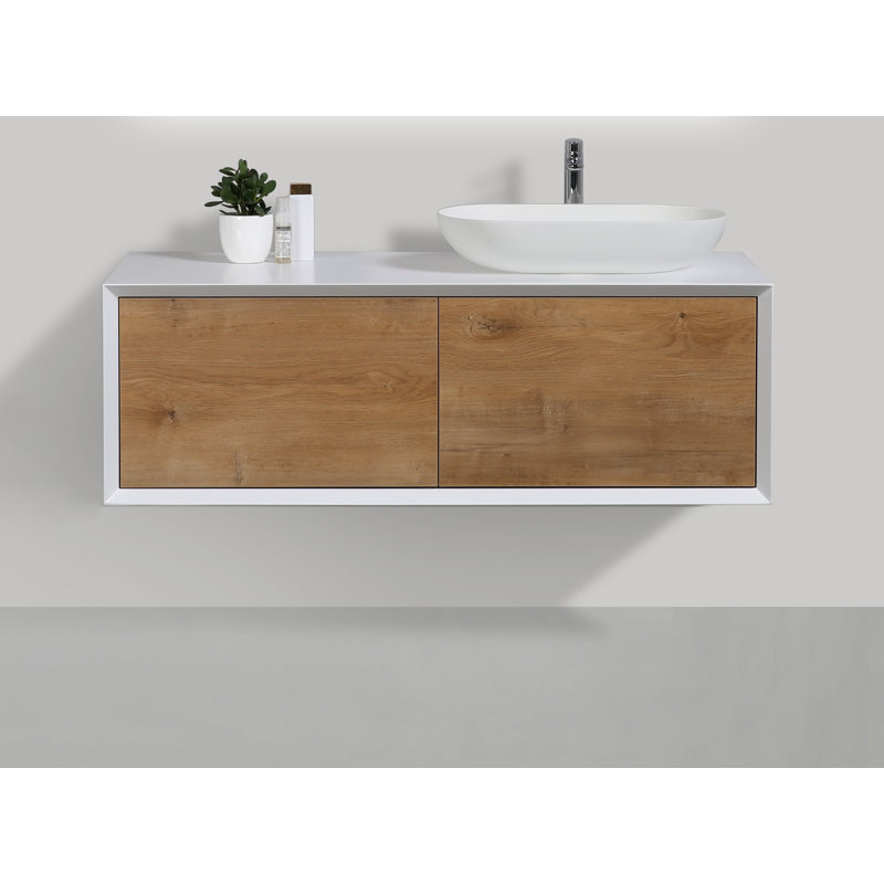 Ensemble de meuble-lavabo mural simple 48 po Leffler
