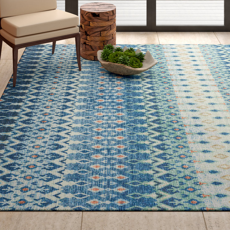 Abheer Chenille Washable Ikat Rug
