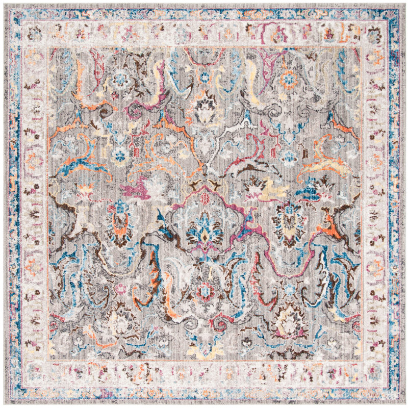 Fitz Performance Oriental Rug, Square 7'