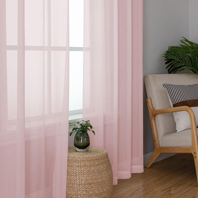 Panneaux de rideaux transparents de couleur unie, avec passe-tringle de couleur unie, passe-tringle de couleur unie, rideaux et voilages élégants pour salon, l 2 po, l 42 po