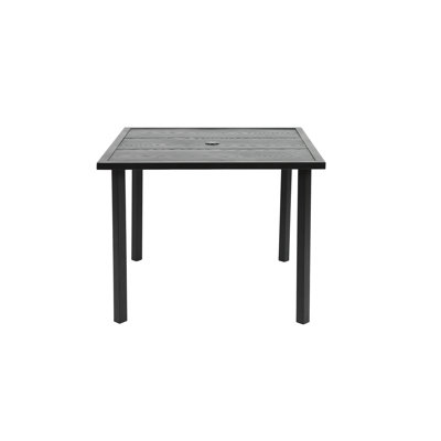 5-Piece Outdoor Wicker Patio Dining Set with Steel Frame, Brown and Gray