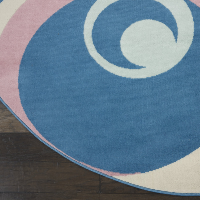 Zakirah Abstract Indoor Rug, Round 8'