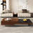 Light luxury rectangular marble coffee table-1985220030
