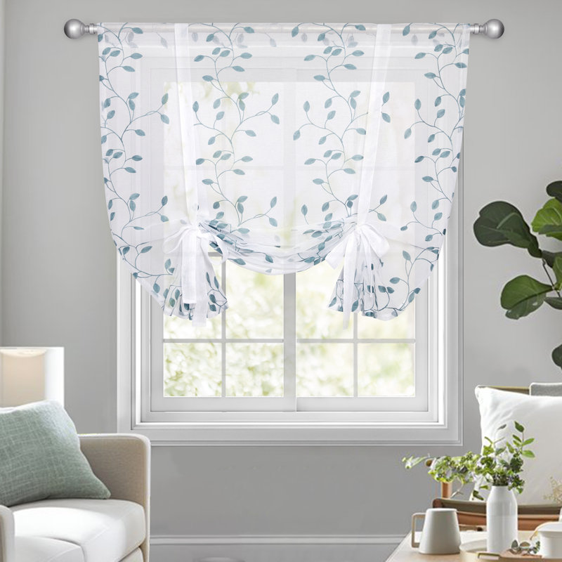 Rod Pocket Sheer Window Valance, Green