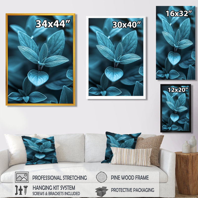 «Blue Natures Nuance Eucalyptus - Eucalyptus», reproduction d'art murale, H 20 po x l 12 po x P 1 po