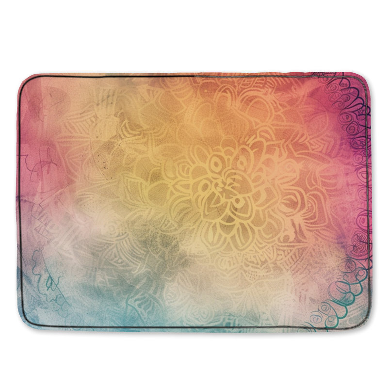Mandala, tapis de bain, décoration de salle de bain bohème bohémien, Simple - L 34 po x l 21 po, Mandala 2
