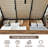 Wooden Platform Bed Frame with Lift Up Storage, King, Taupe-233056689-204592590