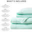Ensemble de 3 draps - 100% molleton doux et lavable à la machine avec housse de drap plat et drap