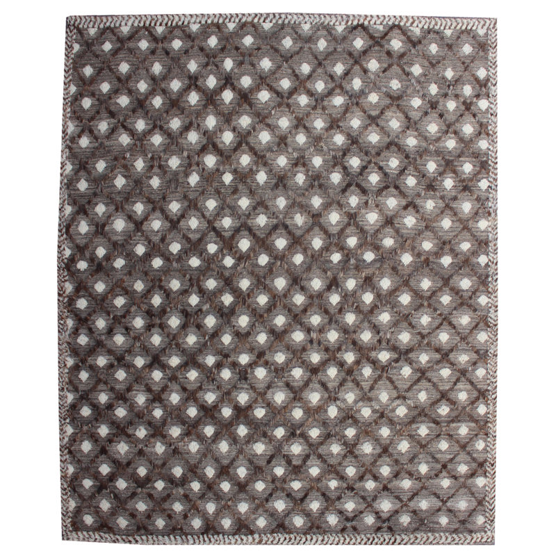 Geometric Hand Knotted 256cm X 305cm Area Rug