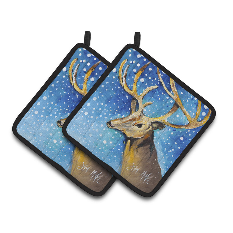 Caroline's Treasures Reindeer Polyester Potholder