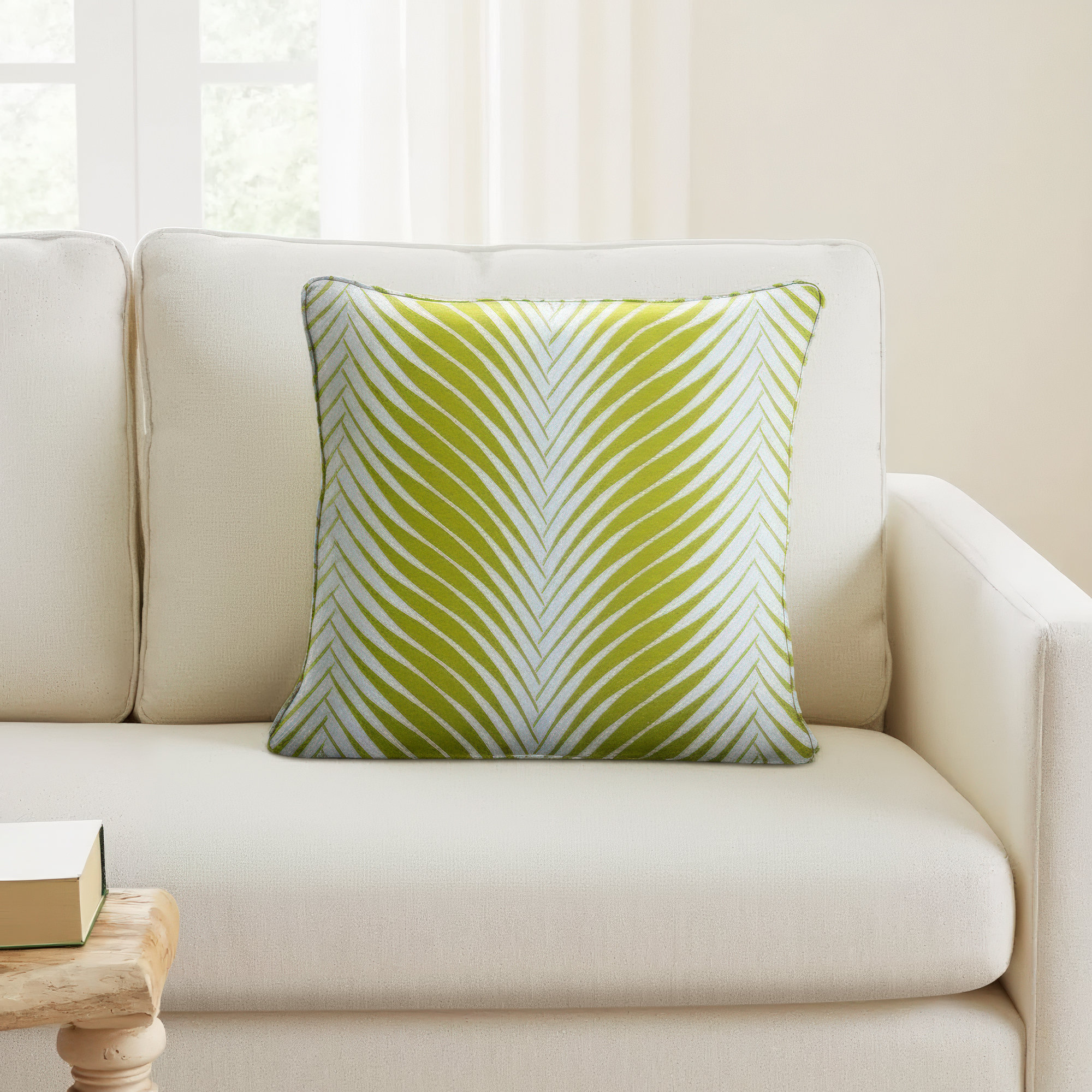Adeli Sunbrella® Indoor/Outdoor Throw Pillow, 18" x 18", Green