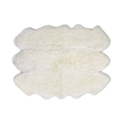 Tapis long en laine de mouton Fiber par Auskin Sexto ivoire