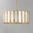 4 - Light Steel Dimmable Drum Chandelier