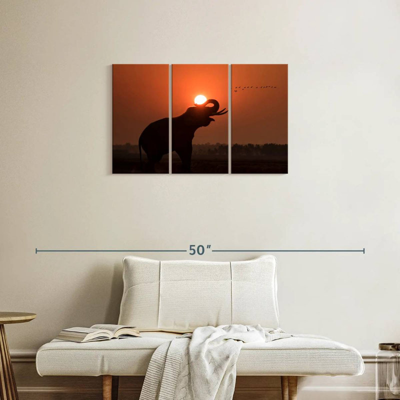 Brampt Elephant Call Silhouette, 20" H x 33" W