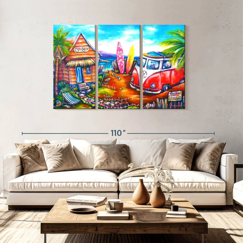 Senne Summer Hut And Van, 48" H x 74" W