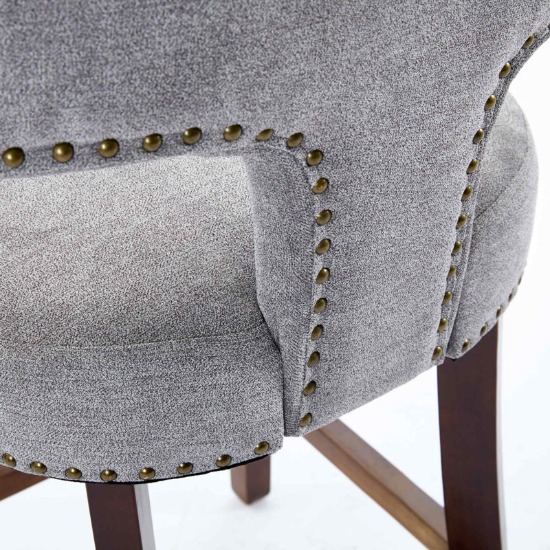 Ensemble de 2 tabourets de bar Mid-Century, Gris