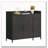 47.5" Wicker Outdoor Storage Cabinet with Tempered Glass Top-125971862