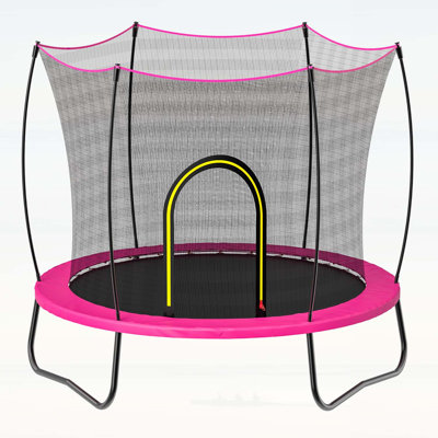 55-Inch Round Trampoline with Galvanized Frame, No-Gap Safety Net, and Bungee Cords for Enhanced Bouncing and Safety
