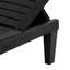 Chaise longue noire en résine de polypropylène réglable à 5 positions - ensemble de 2