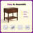 24'' Turned Solid Wood Spindle Nightstand with Drawer&Open Shelf,Walnut-535674757-534350924
