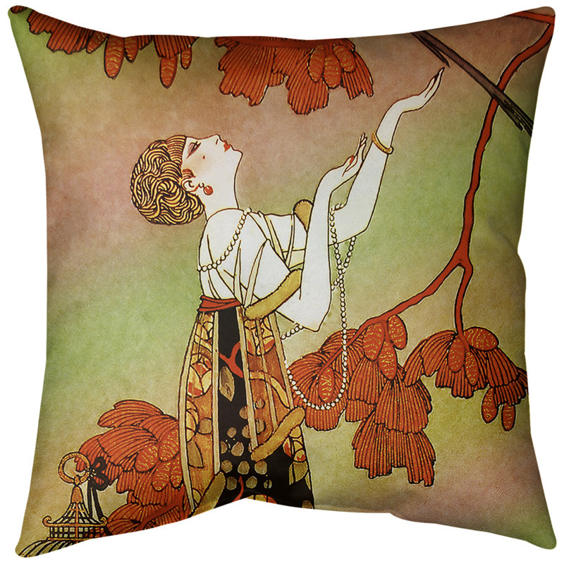 Insert de coussin en femme, 20 po x 20 po, Bourre en polyester, Rouge / dégradé automne