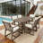Outdoor Dining Set 5-Piece Outdoor Dining Set Patio Table And Chairs Set with Umbrella Hole-215623290