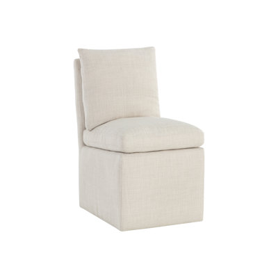 Chaise parsons recouverte de tissu H 21,5 po kevrick - Crème
